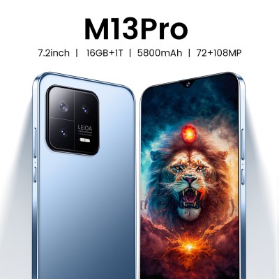 2023 popular M13 PRO smartphone built in cell high-definition large screen 4G foreign trade integrated built-in phone