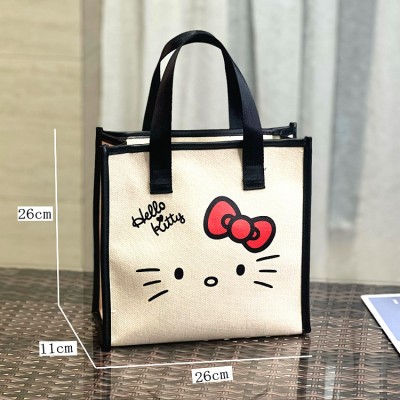 2023 Hallo kitty Flat Zipper Cosmetic Bags Makeup Brushes Case Travel Makeup Train Case Makeup Cosmetic Organizer Case