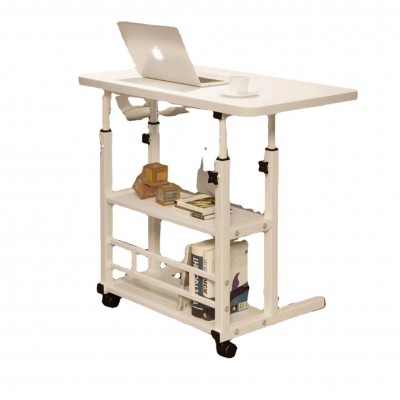 Elevated learning table, bedside table, bedroom lazy person table, movable office simple desk